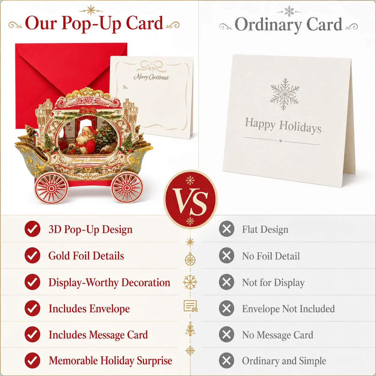 Santa Carriage Christmas Card PC008