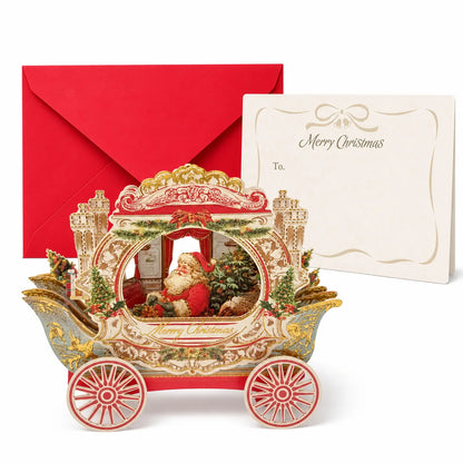 Santa Carriage Christmas Card PC008