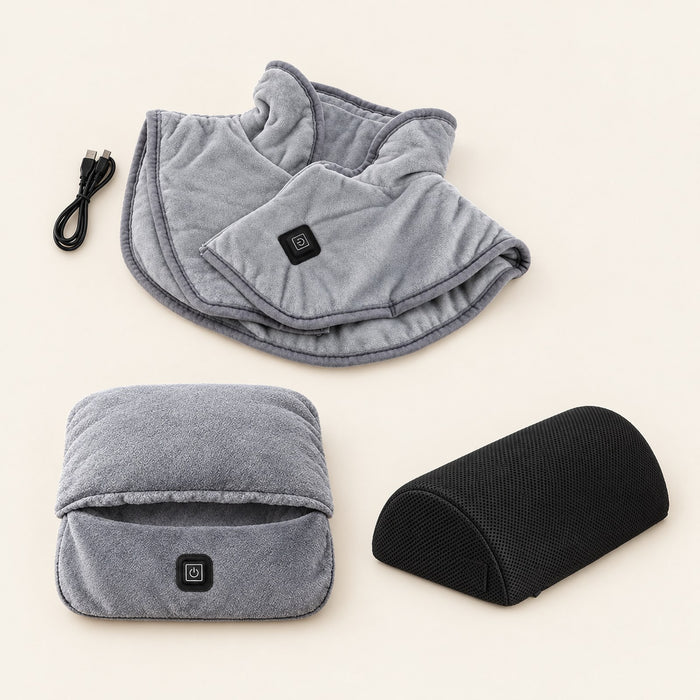 Complete Comfort Set — Wrap + Foot Warmer + Footrest