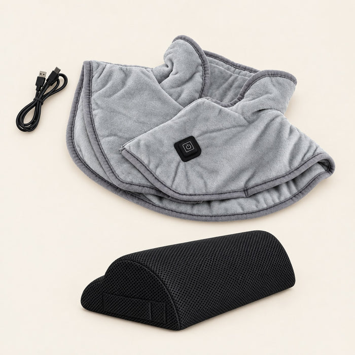 Desk Comfort Set — Shoulder Wrap + Footrest